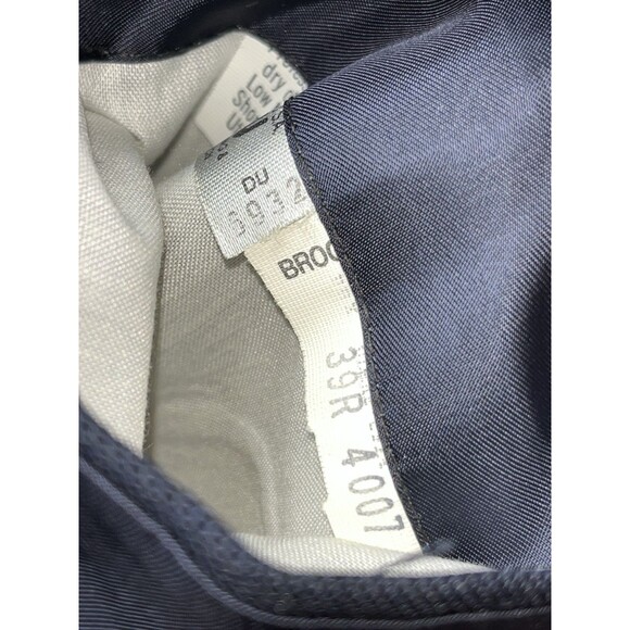 Vtg Brooks Brothers 346 Mens Blazer Jacket 39R Navy Wool Gold Buttons Half Lined - Picture 10 of 14